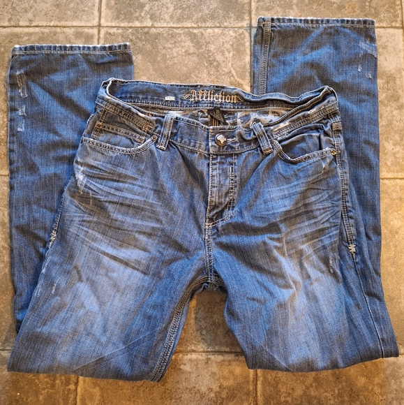 Affliction Denim Killers Men's Jeans size 36x34 y2k vintage - Picture 3 of 8